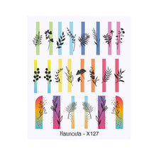 Load image into Gallery viewer, Geometry Line Stripe Nail Sticker Floral Butterfly Design Water Decals Slider Wraps Decoration Nail Art Accessories Water Transfer Nail Decals Sticker For Pretty Girl Self-Adhesive Nail Decals Designer Nail Stickers for Acrylic Decal Decoration
