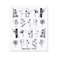 Load image into Gallery viewer, Geometry Line Stripe Nail Sticker Floral Butterfly Design Water Decals Slider Wraps Decoration Nail Art Accessories Water Transfer Nail Decals Sticker For Pretty Girl Self-Adhesive Nail Decals Designer Nail Stickers for Acrylic Decal Decoration
