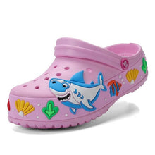 将图片加载到图库查看器，Children Summer Cartoon Sandals Quick-Dry Beach Kids Clogs Slippers Light-Weight Wear-Resistant Boy Girl Shoes Comfort Clogs Kids Slip On Garden Shoes Boys Lightweight Outdoor Beach Pool Slide Sandals
