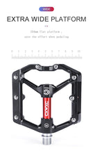 将图片加载到图库查看器，Pedals Bicycle Aluminum Pedal Mountain Urban Road Parts Sealed Bearing Flat Platform All-Round Pedals Bike Accessories Advanced 4 Bearings Mountain Bike Pedals Platform Bicycle Flat Alloy Pedals
