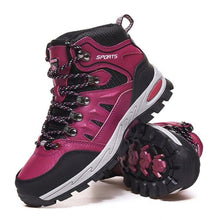 Load image into Gallery viewer, Men's Women's High-Top Boots Casual Shoes Breathable Outdoor Hiking Boots Non-slip Shading Wear-Resistant Hiking Boots Breathable Skid Resistance Leather Shoes

