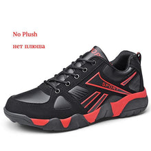 将图片加载到图库查看器，Winter Leather Sneakers Keep Warm Waterproof Mans Sneakers Work Casual Shoes Mens Autumn Anti-slip Leather Lace Up Lightweight Soft Modern Comfortable Classic Walking Sneakers

