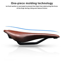 Load image into Gallery viewer, Bike Saddle Hollow Bicycle Cushion One-Piece PU Leather Soft Comfortable Seat For Men Women Road Mountain Cycling Saddles Bicycle Seat Waterproof Comfortable Road Bike Saddle Memory Foam Padded Replacement For Road Bikes
