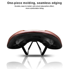 Load image into Gallery viewer, Bike Saddle Hollow Bicycle Cushion One-Piece PU Leather Soft Comfortable Seat For Men Women Road Mountain Cycling Saddles Bicycle Seat Waterproof Comfortable Road Bike Saddle Memory Foam Padded Replacement For Road Bikes
