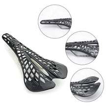 将图片加载到图库查看器，Lightweight Bicycle Front Seat Mat Bike Saddle Bicycle Seat Cushion Pad Breathable Soft Spider Web Saddle Cycling Bicycle Hollow Seat Saddle Comfy Ultra Light Mountain Bike Road Bicycle Saddle
