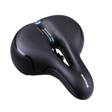 Load image into Gallery viewer, Unisex Soft Rubber Bike Saddle Dual Shock Absorbing Mountain Bicycle Cushion Pad Breathable Comfortable Bike Seat Cushion Bicycle Seat For Men Women With Dual Shock Absorbing Ball Memory Foam Waterproof Wide Bicycle Saddle Fit
