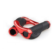 将图片加载到图库查看器，Bicycle Handlebar Rubber Grip End Cap Aluminium Alloy Lock Mountain Bike Handle Bar Grip Anti-Slip Bicycle Skid-Proof Grips Handlebar Cover Widen Holding Surface Unti-Skid Bike Grips Shockproof Handlebar Cover Ergonomic Design

