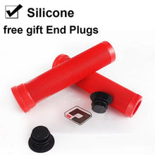 将图片加载到图库查看器，Silicone Bicycle Grips Road Bike Handlebar Grip With Rubber Handle Bar End Plug Bicycle Silicone Foam Grips Memory Foam Technology And Ergonomic Design Anti-Slip Shockproof And Weather Resistant Bicycle Handles
