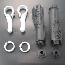 将图片加载到图库查看器，Bicycle Handlebar Rubber Grip End Cap Aluminium Alloy Lock Mountain Bike Handle Bar Grip Anti-Slip Bicycle Skid-Proof Grips Handlebar Cover Widen Holding Surface Unti-Skid Bike Grips Shockproof Handlebar Cover Ergonomic Design
