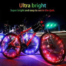 Load image into Gallery viewer, Waterproof LED Bike Wheel Light  Bicycle Spoke Light Bicycle Tire Light Strips Cycling Safety Warning Lamp Bike Wheel Lights  Safety Warning Tire Strip Light For Night Riding Glow Light Fun Safety Light Bike Accessories For Kids
