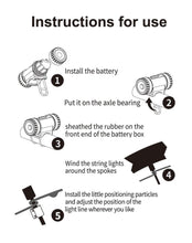 Load image into Gallery viewer, Waterproof LED Bike Wheel Light  Bicycle Spoke Light Bicycle Tire Light Strips Cycling Safety Warning Lamp Bike Wheel Lights  Safety Warning Tire Strip Light For Night Riding Glow Light Fun Safety Light Bike Accessories For Kids
