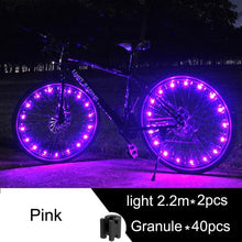 Load image into Gallery viewer, Waterproof LED Bike Wheel Light  Bicycle Spoke Light Bicycle Tire Light Strips Cycling Safety Warning Lamp Bike Wheel Lights  Safety Warning Tire Strip Light For Night Riding Glow Light Fun Safety Light Bike Accessories For Kids
