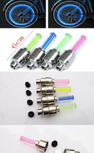 Load image into Gallery viewer, 2PCS Ultralight Bike Valve Cap Light Road Bike LED Light Tire Valve Caps Wheel Spokes Light Bike Flash Tyre Wheel Cap Lights Bike Valve Neon Lights Colorful Night LED Tire Lights

