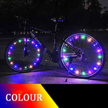 将图片加载到图库查看器，Fashion Durable Bicycle Spoke Light Bike Tire Wind Wheel Lights Flash Spoke Ribbon Light Lamp Outdoor Night Cycling Lights Bike Wheel Spoke Light Waterproof Bright Bicycle Light Strip
