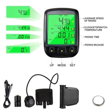 Load image into Gallery viewer, LCD Digital Bicycle Computer Waterproof Cycle Bike Stopwatch Wire Odometer Speedometer Automatic Wake-Up Cycling Computer LCD Backlight  Displays Cycling Accessories Accurate Speed Tracking
