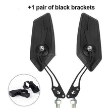 Load image into Gallery viewer, Adjustable Electric Scooter Mirrors Bicycle Rear View Mirrors Adjustable HD Clear Glass Handlebar Mounting Mirrors Universal Adjustable Rotatable Safe Handlebar Bike Rear View Mirror
