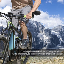 Load image into Gallery viewer, Handlebar Bike Mirror Bicycle Rear view Lens Wide-Angle Safety Mirror Mountain Road Bicycle Wide-Angle Reflector  Rotatable Handlebar Mirror Wide Angle Bicycle Mirror Cycling Rear View Mirror Shockproof Acrylic Convex Mirror Safe Rearview Mirror
