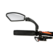 Load image into Gallery viewer, Bike Wide Range Back Sight Reflector Bike Mirror Bicycle Handlebar Rear View Mirror Bike Rear view Mirror Left With Light Reflector Safer No-Shock Bicycle Mirror Rearview Mirror Universal For Bike Bicycle
