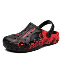 Load image into Gallery viewer, New Summer Shoes For Men Blue Clogs Painted Garden Shoes Breathable Beach Flat Sandals Garden Clogs Classic Mules Anti-Skid Rubber Sole Slip On Summer Clogs
