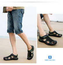 将图片加载到图库查看器，Men Flip Flops Sandals Summer Slippers Summer Beach Slippers Sandals Breathable Slip On Shoes Outdoor Home Slip On Walking Casual Fashion Clogs For Mens
