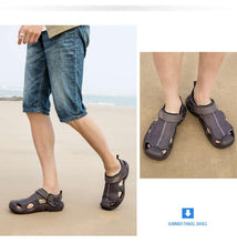 将图片加载到图库查看器，Men Flip Flops Sandals Summer Slippers Summer Beach Slippers Sandals Breathable Slip On Shoes Outdoor Home Slip On Walking Casual Fashion Clogs For Mens
