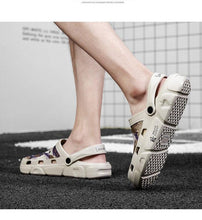 将图片加载到图库查看器，Men Sandals Summer Camouflage Hole Shoes Garden Shoes Outdoor Non-slip Beach Shoes Flat Sandals Home Slippers Unisex Garden Clogs Shoes Slippers Sandals For Mens

