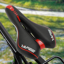 将图片加载到图库查看器，Sport Bicycle Saddle Soft Shock Absorbing Hollow Bike Cushion Road Cycling Sponge Comfortable Bicycle Seat Most Comfortable Bicycle Saddle Shock Absorber Waterproof Suitable For Fitness Outdoor Wide Soft Padded Bike Saddle
