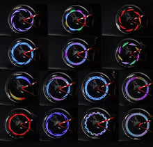 Load image into Gallery viewer, 30 Pattern Bike Lights LED Bicycle Decorative Lights Riding Cool Wheels Warning LED Waterproof Bicycle Spoke Tire Light Patterns Bicycle Rim Lights For Mountain Bike Road Bikes
