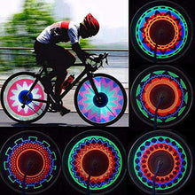 Load image into Gallery viewer, 32 Pattern Bike Light Bicycle Wheel Light Double Display Flash 32 RGB LED Light Bicycle Spoke Lamp Night Riding Spoke Light For Men Present Super Bright Auto Off LED Cycling Bicycle Light
