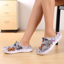 将图片加载到图库查看器，Womens Slip-On Quick Dry Water Clogs Shoes Beach Sandals Lightweight Breathable Bathroom Garden Clogs Shoes Summer Breathable Mesh Sandals Beach Footwear Anti-Slip Slippers Quick Drying Sandals
