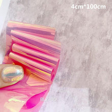 将图片加载到图库查看器，Aurora Nails Glass Foil Film Sticker Cellophane Paper Korean Nail Trend Design Ice Cube Manicure Accessories Heart Nail Art Stickers Glitter Decals Decoration Stickers Glitter Decals Love Nail Sequins Laser Heart Nail Supplies Sparkle Nail
