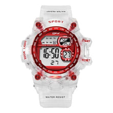 将图片加载到图库查看器，Digital Watches For Women School Girl Student  Transparent Color Water Resistent Silicone Strap Stopwatch Alarm Countdown Dual Time Ultra Super Wide-Angle Display Digital Wrist Watches For Men Women
