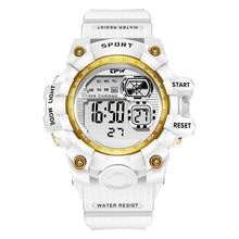 将图片加载到图库查看器，Digital Watches For Women School Girl Student  Transparent Color Water Resistent Silicone Strap Stopwatch Alarm Countdown Dual Time Ultra Super Wide-Angle Display Digital Wrist Watches For Men Women
