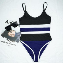 将图片加载到图库查看器，Female Swimsuit High Waist Bikini Women High Waist Bikini Set Two Piece Swimsuits Bikini Top With Bottoms Bathing Suits For Teens Girls Women Swimwear Two-pieces Bikini Set Sport Bathing Suit Swim Lady
