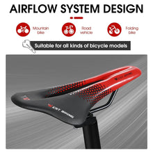 将图片加载到图库查看器，Ultra Light Comfortable Bicycle Saddle Mountain Road Bike Seat Soft Leather Hollow Breathable Cushion Seat Ergonomics Design Breathable Suspension Gel Bike Saddle Cushion For Mountain Bike Road Bike
