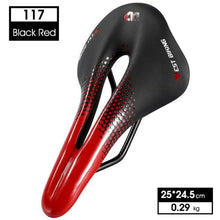 将图片加载到图库查看器，Ultra Light Comfortable Bicycle Saddle Mountain Road Bike Seat Soft Leather Hollow Breathable Cushion Seat Ergonomics Design Breathable Suspension Gel Bike Saddle Cushion For Mountain Bike Road Bike
