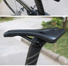 Load image into Gallery viewer, Bicycle Saddle Soft Thick Mountain Road Bike Wide Seat Cushion Bike Carbon Saddle Seat Ergonomics Design Fit Comfort Bike Saddle With Foam Breathable Soft Bicycle Cushion For Women Men
