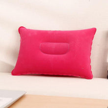 Load image into Gallery viewer, Convenient Ultralight Inflatable PVC Nylon Air Pillow Sleep Cushion Travel Bedroom Hiking Beach Car Plane Head Rest Support Inflatable Camping Travel Pillows Ultralight Inflatable Pillow Small Squared Flocked Fabric Air Pillow for Hiking Camping Traveling
