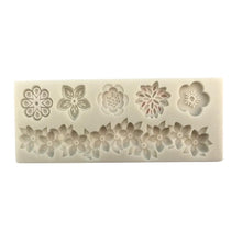 Load image into Gallery viewer, Flowers Silicone Mold Cake Circumference Flower Bunch Mold Soft Candy Mould Rose Beautiful Daisy Rose Leaf And Mini Flowers Candy Silicone Eco Friendly Mold
