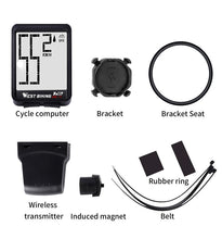Load image into Gallery viewer, Big Wireless Bike Computer Bicycle Speedometer Waterproof LCD Stopwatch Backlight Automatic Wake-Up And Multi-Functions Odometer Wireless Waterproof Cycle Bike Computer With Large LCD Display
