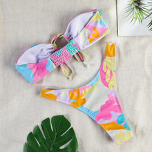 Load image into Gallery viewer, Bikinis Micro Adjustable Swimwear Women Summer Bikini Set Modern Colorful Print Beach Wear Women's Comfortable Swimsuit Knotted String Triangle Bikini Tie Side High Cut Bikini Set
