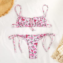 Load image into Gallery viewer, Bikinis Micro Adjustable Swimwear Women Summer Bikini Set Modern Colorful Print Beach Wear Women's Comfortable Swimsuit Knotted String Triangle Bikini Tie Side High Cut Bikini Set

