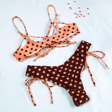Load image into Gallery viewer, Bikinis Micro Adjustable Swimwear Women Summer Bikini Set Modern Colorful Print Beach Wear Women's Comfortable Swimsuit Knotted String Triangle Bikini Tie Side High Cut Bikini Set
