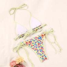 Load image into Gallery viewer, Bikinis Micro Adjustable Swimwear Women Summer Bikini Set Modern Colorful Print Beach Wear Women's Comfortable Swimsuit Knotted String Triangle Bikini Tie Side High Cut Bikini Set
