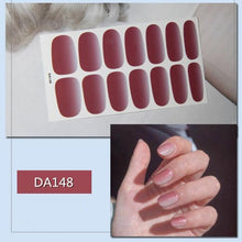 Load image into Gallery viewer, Nail Wraps Polish Decals Strips Golden Glitter 3D Adhesive Full Nail Art Stickers Manicure Kits Women Nail Decorations Accessories Metal Curve Stripe Lines Design Letter Nail Sticker Adhesive Decoration Template Nail Tool Decorations
