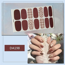 Load image into Gallery viewer, Nail Wraps Polish Decals Strips Golden Glitter 3D Adhesive Full Nail Art Stickers Manicure Kits Women Nail Decorations Accessories Metal Curve Stripe Lines Design Letter Nail Sticker Adhesive Decoration Template Nail Tool Decorations
