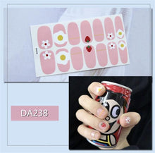 Load image into Gallery viewer, Nail Wraps Polish Decals Strips Golden Glitter 3D Adhesive Full Nail Art Stickers Manicure Kits Women Nail Decorations Accessories Metal Curve Stripe Lines Design Letter Nail Sticker Adhesive Decoration Template Nail Tool Decorations
