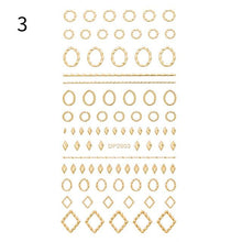将图片加载到图库查看器，Black White 3D Nail Stickers Metal Gold Silver Geometric Tassel Strip Line Adhesive Transfer Decals Nail Art Design  Gold Silver Metal Nail Sticker  Metallic Curve Strip Line Nail Decal Self-Adhesive 3D Wave Design Nail Tips Decorations Manicure for Women
