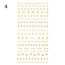 将图片加载到图库查看器，Black White 3D Nail Stickers Metal Gold Silver Geometric Tassel Strip Line Adhesive Transfer Decals Nail Art Design  Gold Silver Metal Nail Sticker  Metallic Curve Strip Line Nail Decal Self-Adhesive 3D Wave Design Nail Tips Decorations Manicure for Women
