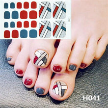 Load image into Gallery viewer, Toe Nail Sticker Wraps Adhesive Decals Toenail Polish Strips DIY Pedicure Foot Decals Manicure Strips Decals Full Wraps Women Glitter Toenail Nail Polish Strips Decals Full Wraps Self Adhesive Toe Nail Tip Full Toe Nail Wraps Feet Decorations
